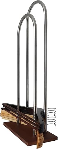 Apilador de perchas, soporte organizador de percha de ropa, estante portátil de almacenamiento de madera para colgar colgadores pequeños de alambre disponible en Yaxa El Salvador