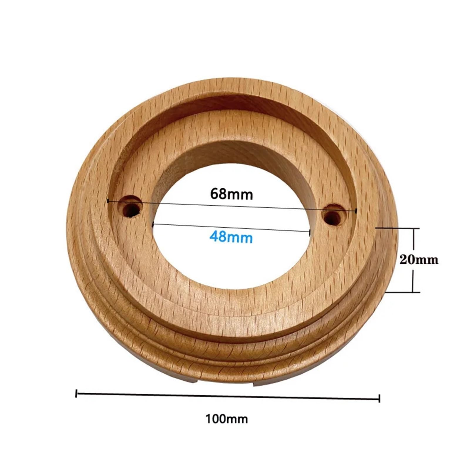 Interruptor giratorio con perilla de cerámica blanca(2-hole wooden base)