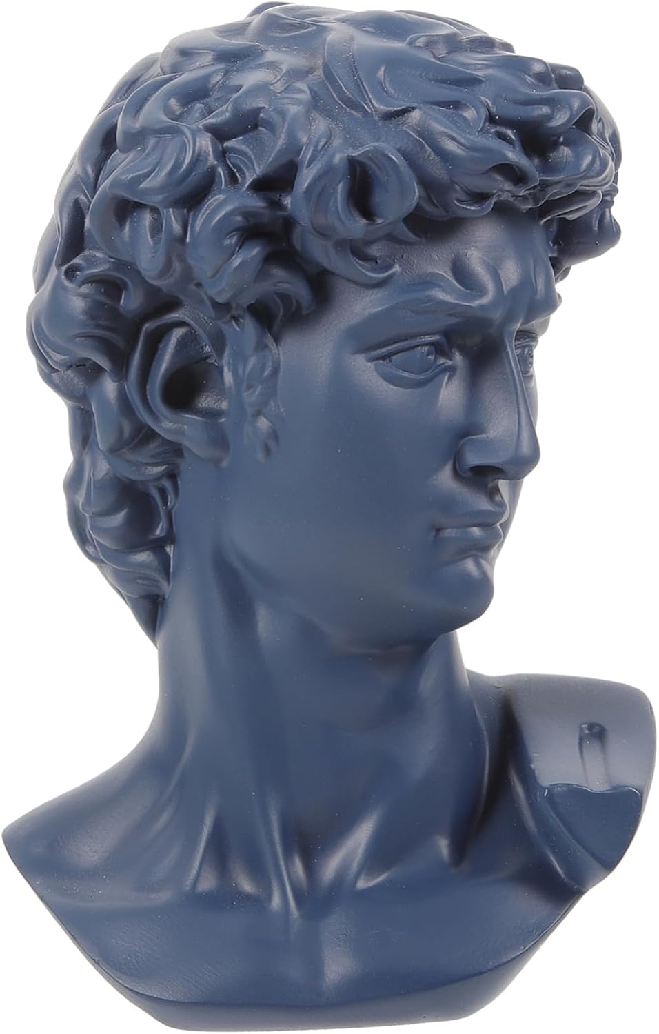 Resin David Bust Sculpture Decor Figure Smooth Finish for Art Lovers and Decorative Spaces