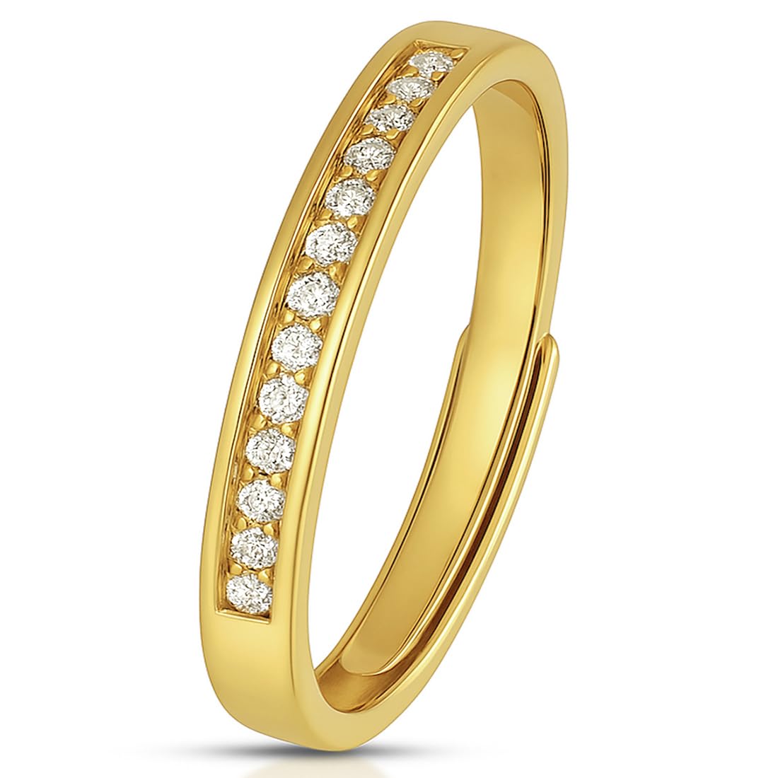 925 Sterling Silver Studded Ring | Gold Plated Lavish Cubic Zirconia 's Gift Ideas-Women Ring | With Certificate of Authenticity and 925 Hallmark|Mother's Day-image-13