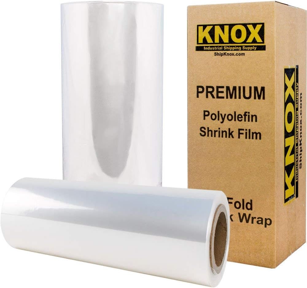 KNOX Industrial Knox Brand - 8 75 Gauge Polyolefin Shrink Film Heat Wrap POF Centerfold 525' feet