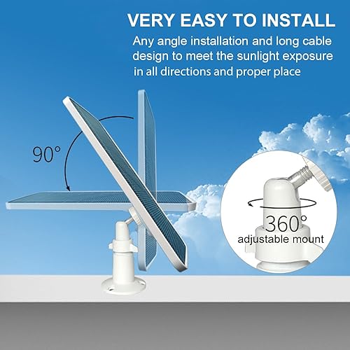 Miniatura 5 de Soporte de canalón para cámarapanel solar, soportes de canalón inoxidables para Arlo, Ring Stick Up (solamente), SimpliSafe, Wyze, Eufy y cualquier