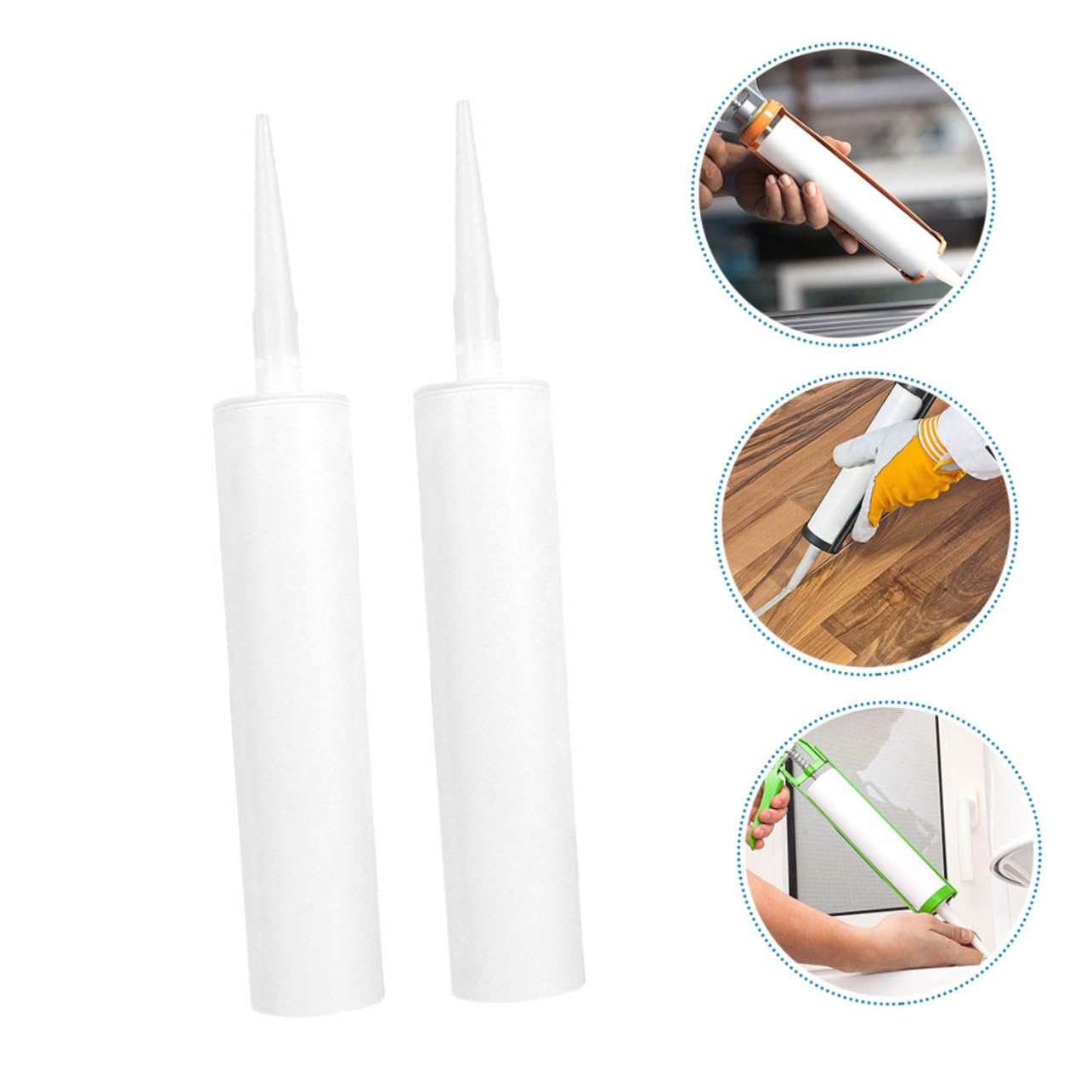 Angoily 4 Ensembles Tube Vide De Mastic De Beauté Tubes De Calfeutrage Du Mastique Scellant Jointoyer Tubes De Mastic Vides Calfater Scellage Plastique Blanche 4 Pièces * 4