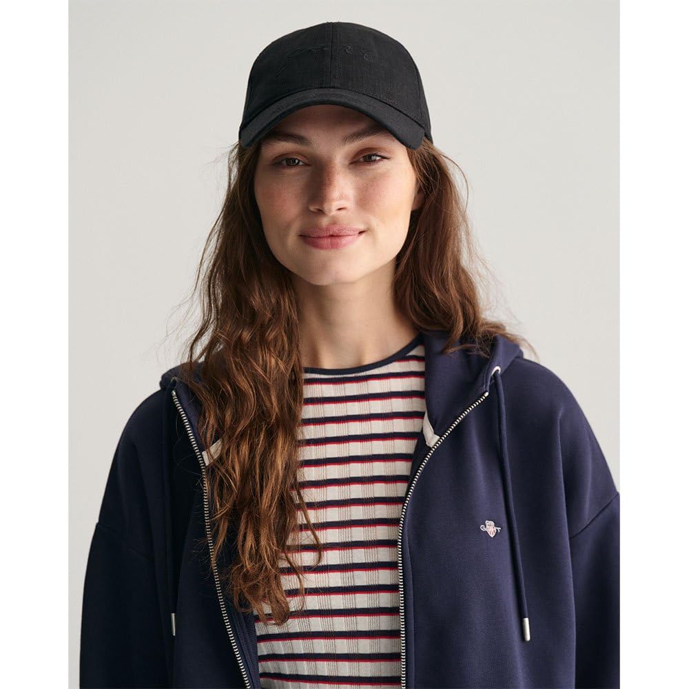 GANT Damska bluza z kapturem Shield Zip, niebieski (Evening Blue), L