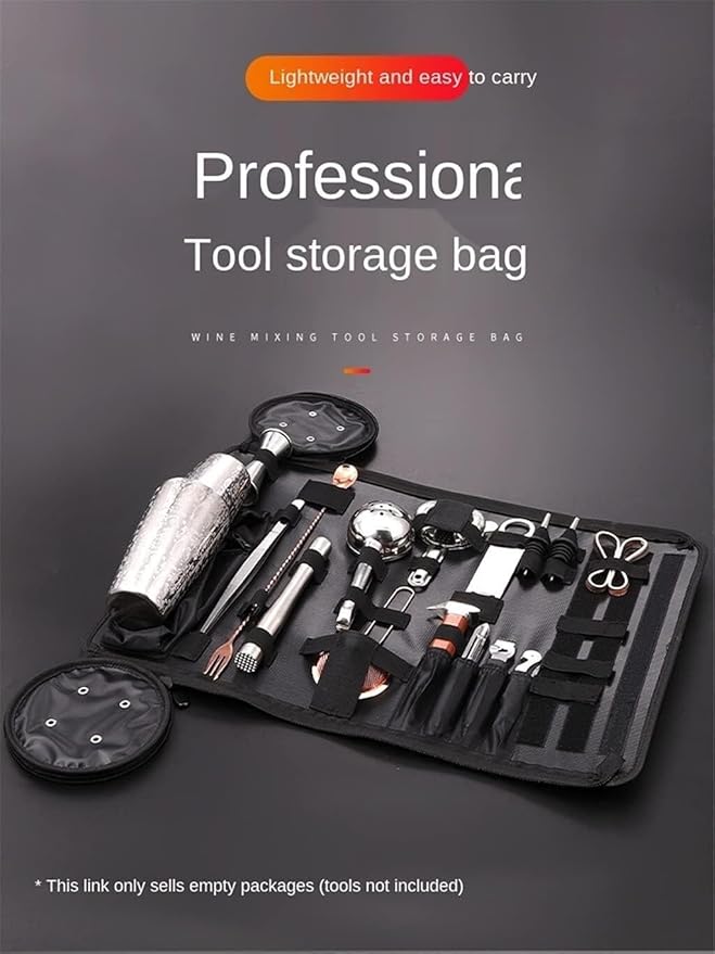 Set Coctelera Bolsa Almacenamiento Acero Inoxidable Portátil miniatura 5