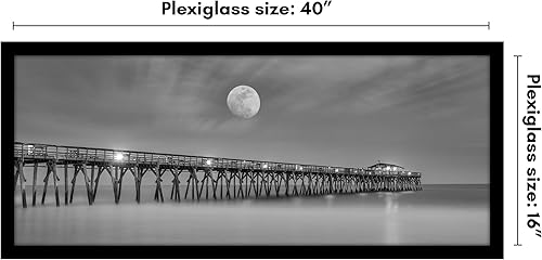 Vista 509 de Americanflat - Marco para póster de 71 x 74 cm con plexiglás pulido, portarretratos negro de madera industrializada, Epic Collection, marco ancho