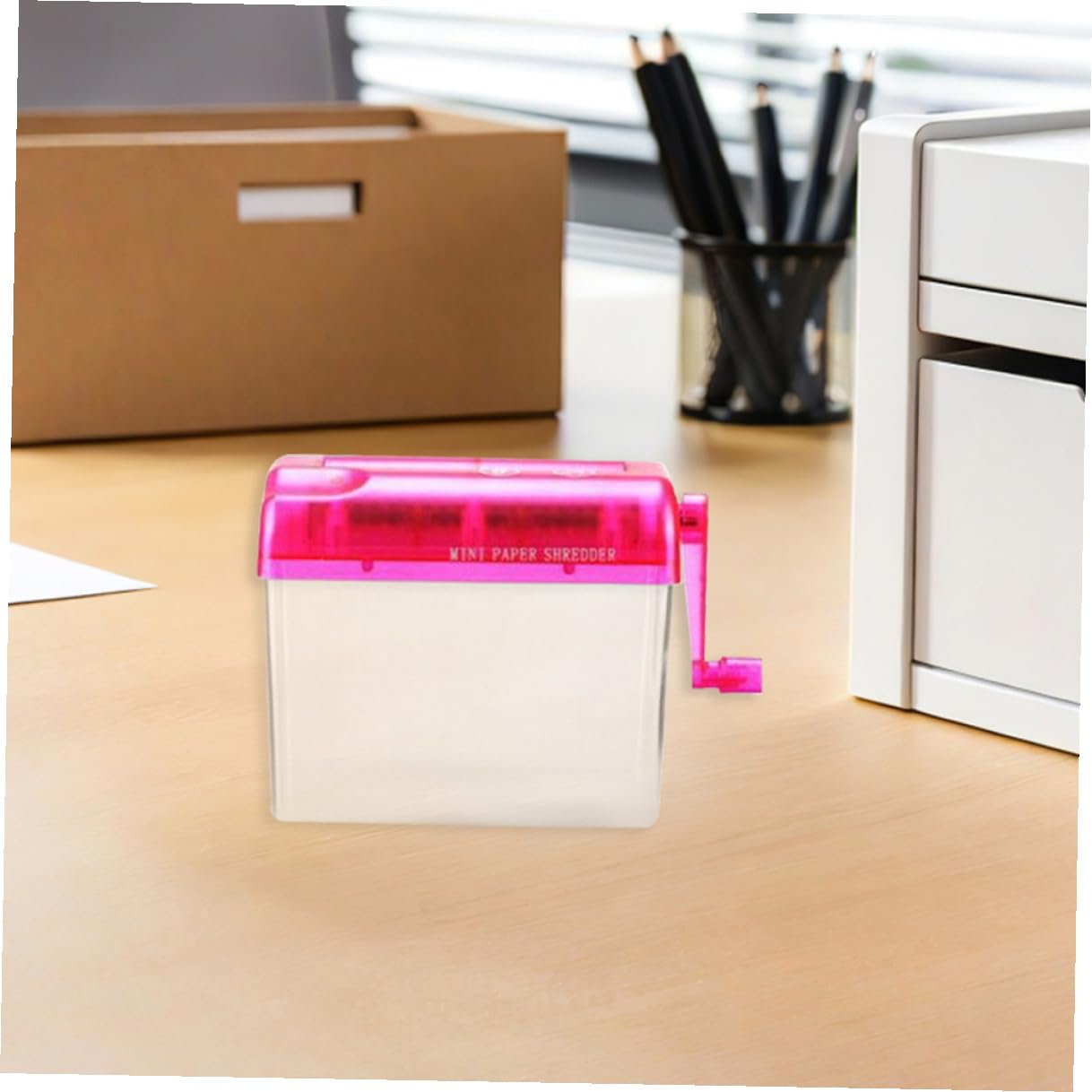 ULTECHNOVO 2 pezzi Mini Distruggi Documenti Manuale Portatile per Ufficio e Casa Trita Carta Compatta per Documenti Sensibili Utensile da Scrivania senza Elettricità Adatto per Appunti e