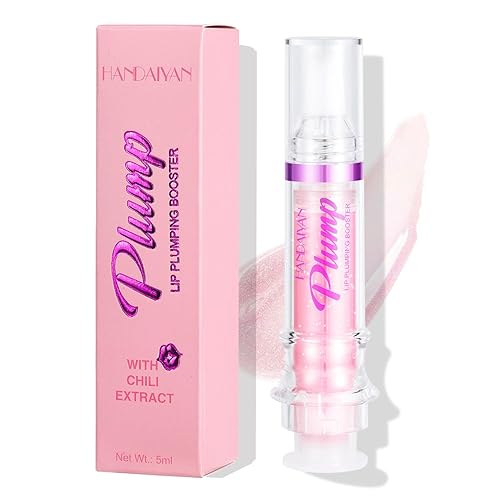 Sulily Aceite de labios voluminoso, brillo labial hidratante con extracto de chile, larga duración, hidratante natural y acabado nutritivo para