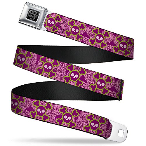 Ceinture de sécurité crânes violets Buckle-Down pour voyages en voiture