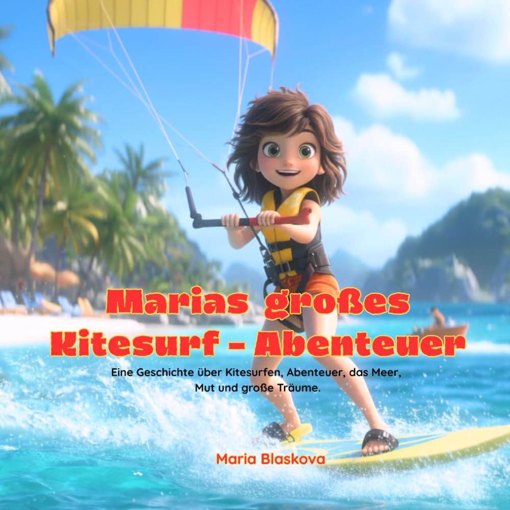 Marias großes Kitesurf-Abenteuer: Ein Kinderbuch über Kitesurfen, Abenteuer, das Meer, Mut und große Träume.