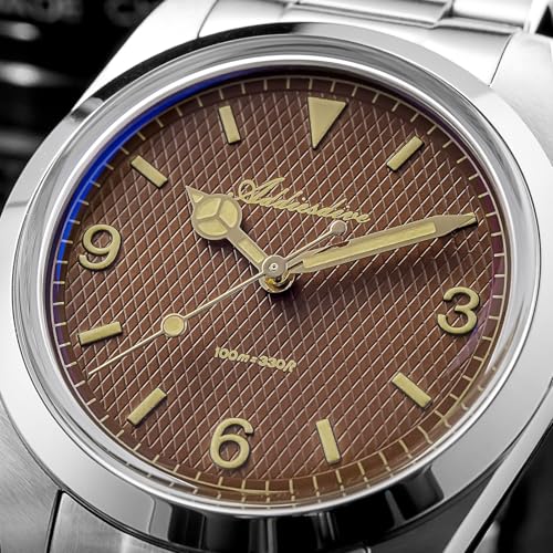 Image of ADDIESDIVE Quartz Watch for Men 36 MM Small Dial Analog Waterproof 100 M | Conves Crystal VH Sweep Second Movement Simple Male Watches Stainless Steel