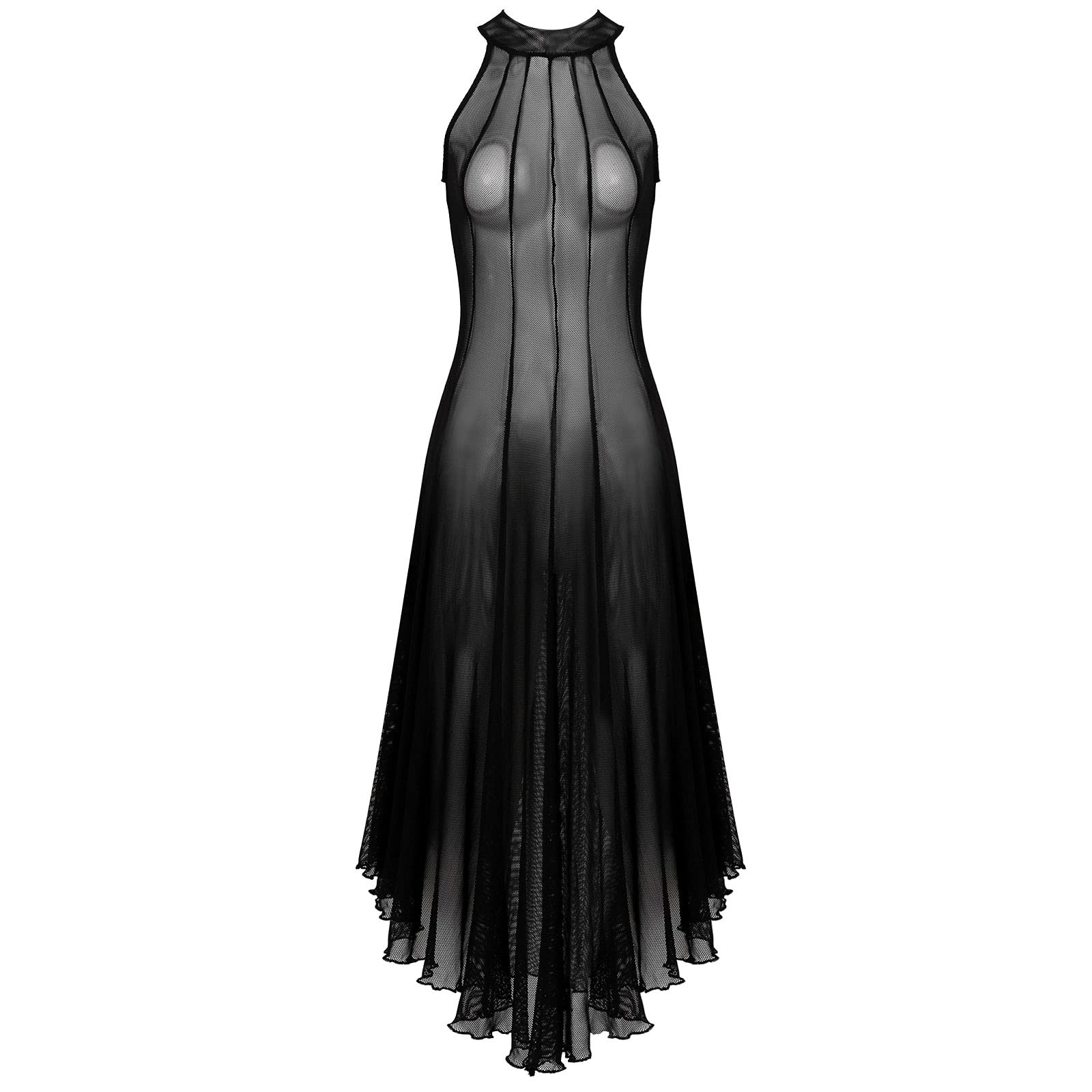 Lencería Sexy Vestidos Sexy Góticos De Malla Transparente.