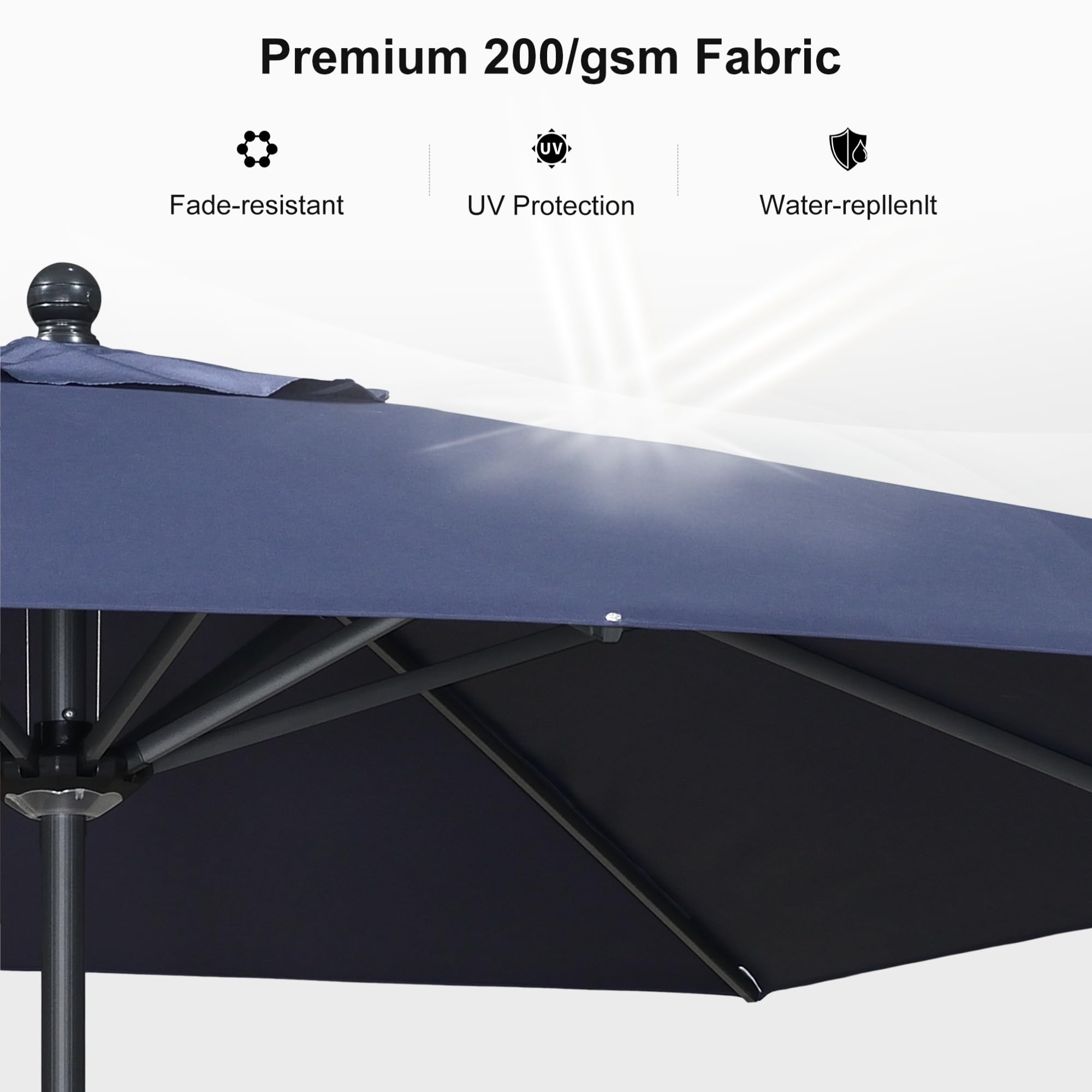Amazon.com : PURPLE LEAF 6' x 6' Square Patio Umbrella Outdoor