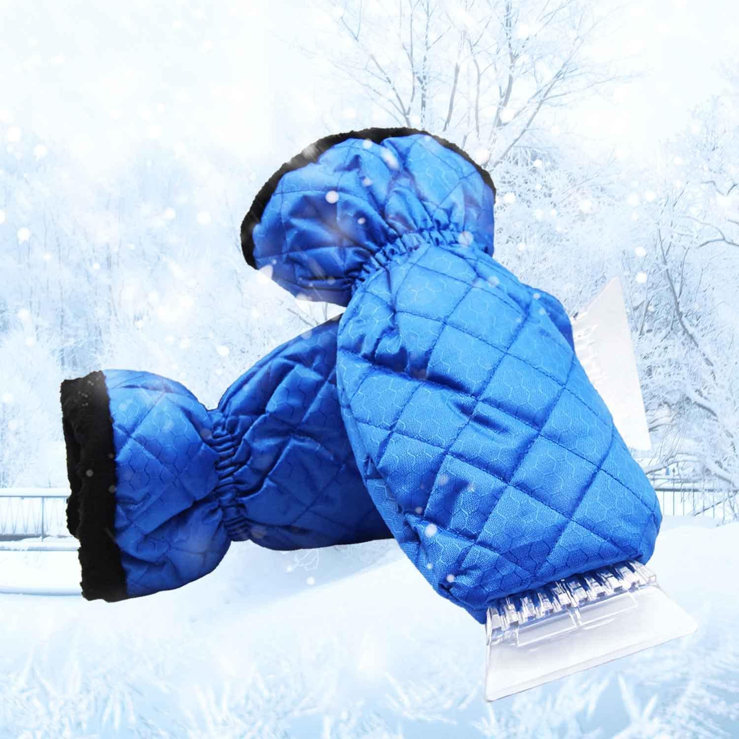 Modelfurny Windshield Snow Scraper Gloves, Ice Scraper with