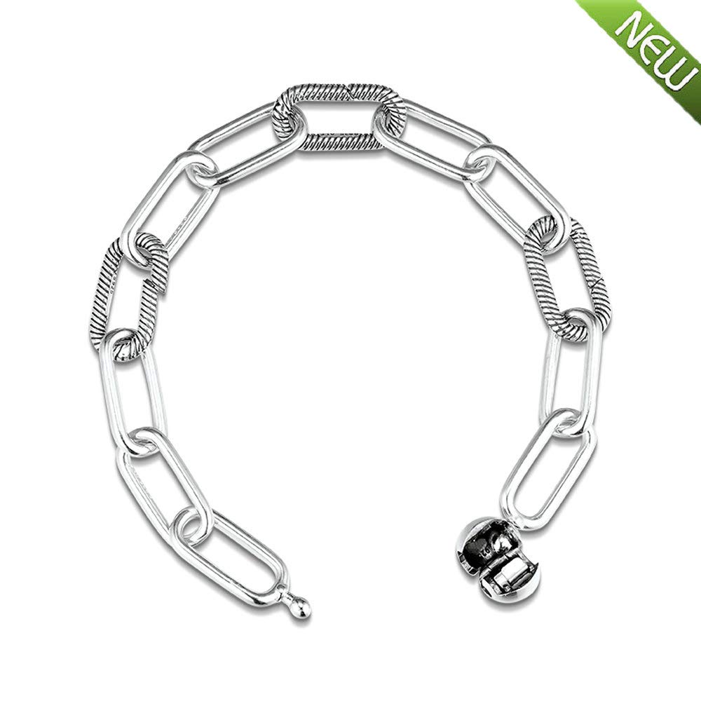 PANDOCCI 2019 Autumn Me ogniwo łańcuszek bransoletka dla kobiet srebro 925 DIY pasuje do oryginalnych bransoletek Pandora charm modna biżuteria (17,5 cm)