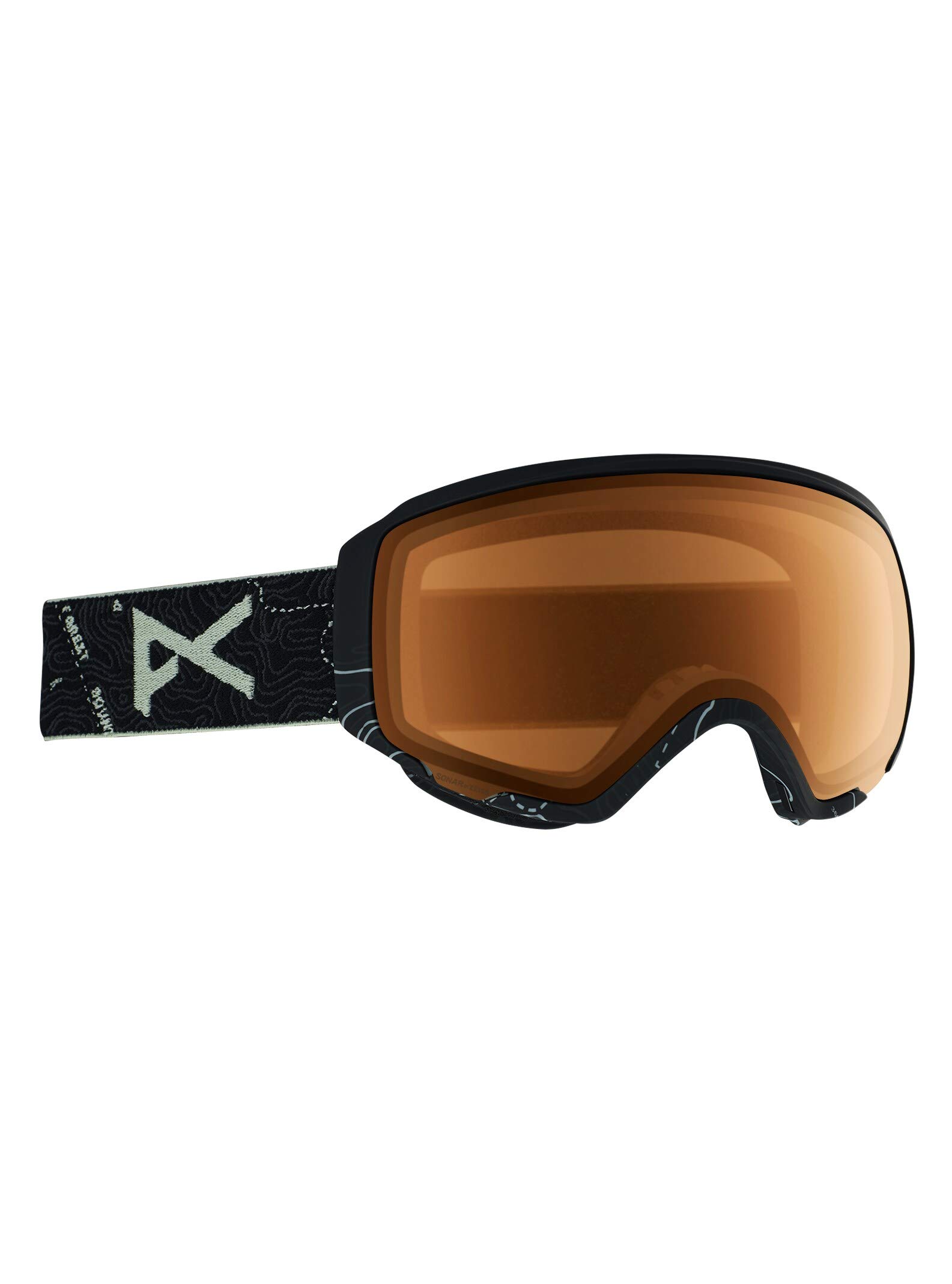 Anon Women's WM1 Goggle with Spare Lens, Topo Black Frame Sonar