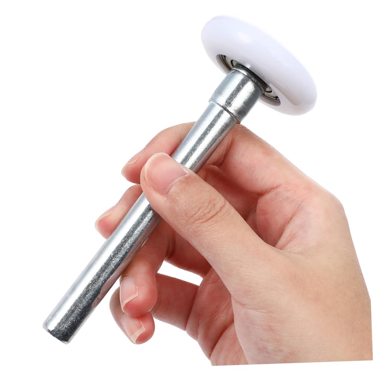 Rulli per Porta da Garage Silenziosi in Nylon con Stelo 45mm 8 Pezzi | Ricambio Bianco, Acciaio Incluso, Installazione Semplice, Scorrimento Fluido e Struttura Leggera
