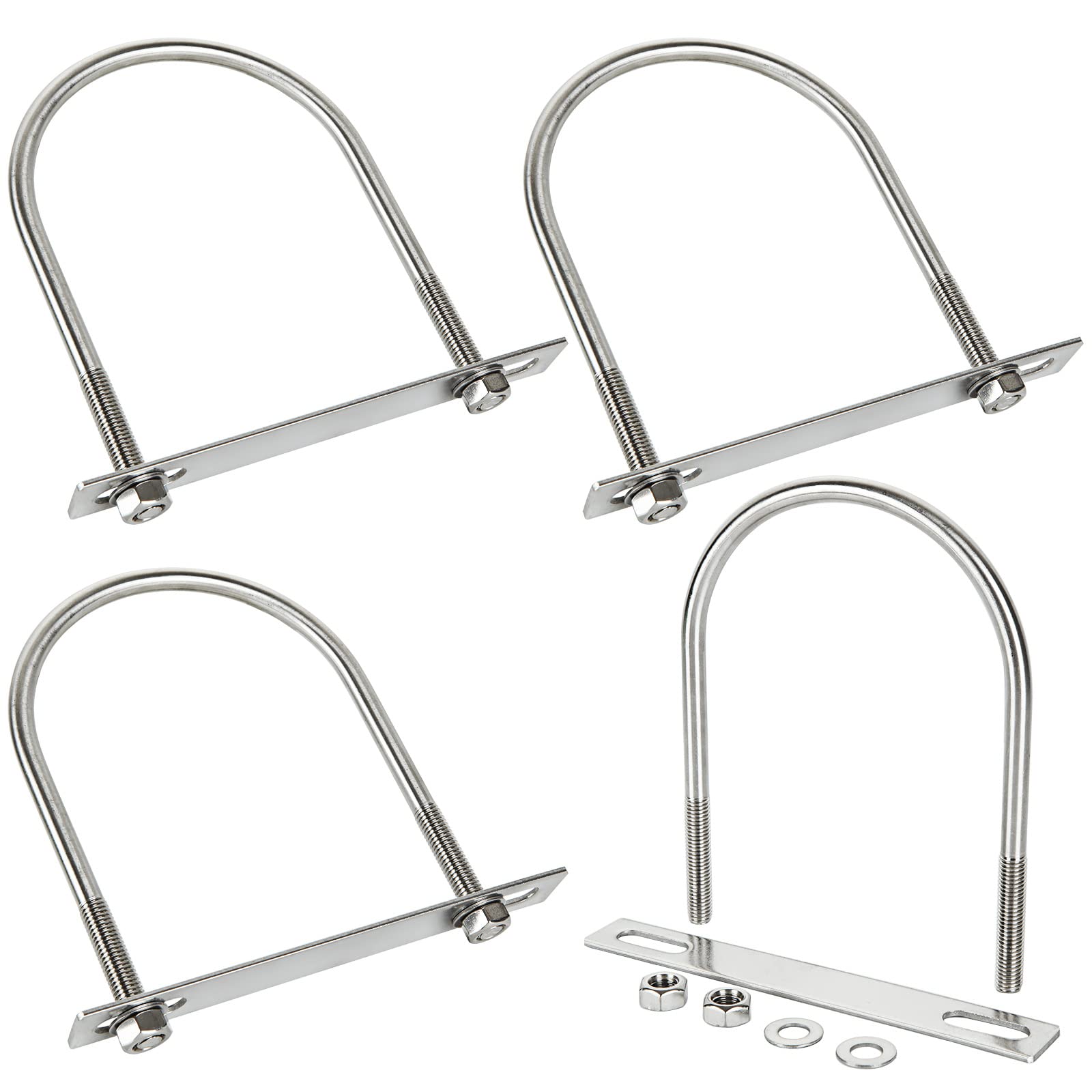 Stainless Steel U-Bolts - 4 Pack M10 -1
