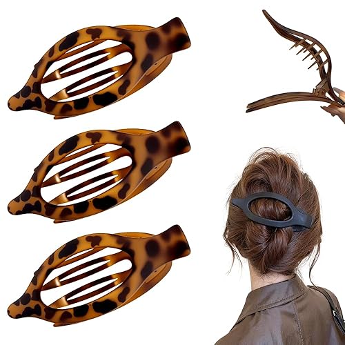 Miniatura 17 de Pinzas planas para el cabello para mujeres, pinzas francesas para el cabello para cabello grueso, delgado, largo y corto, pinzas de pico de pato,