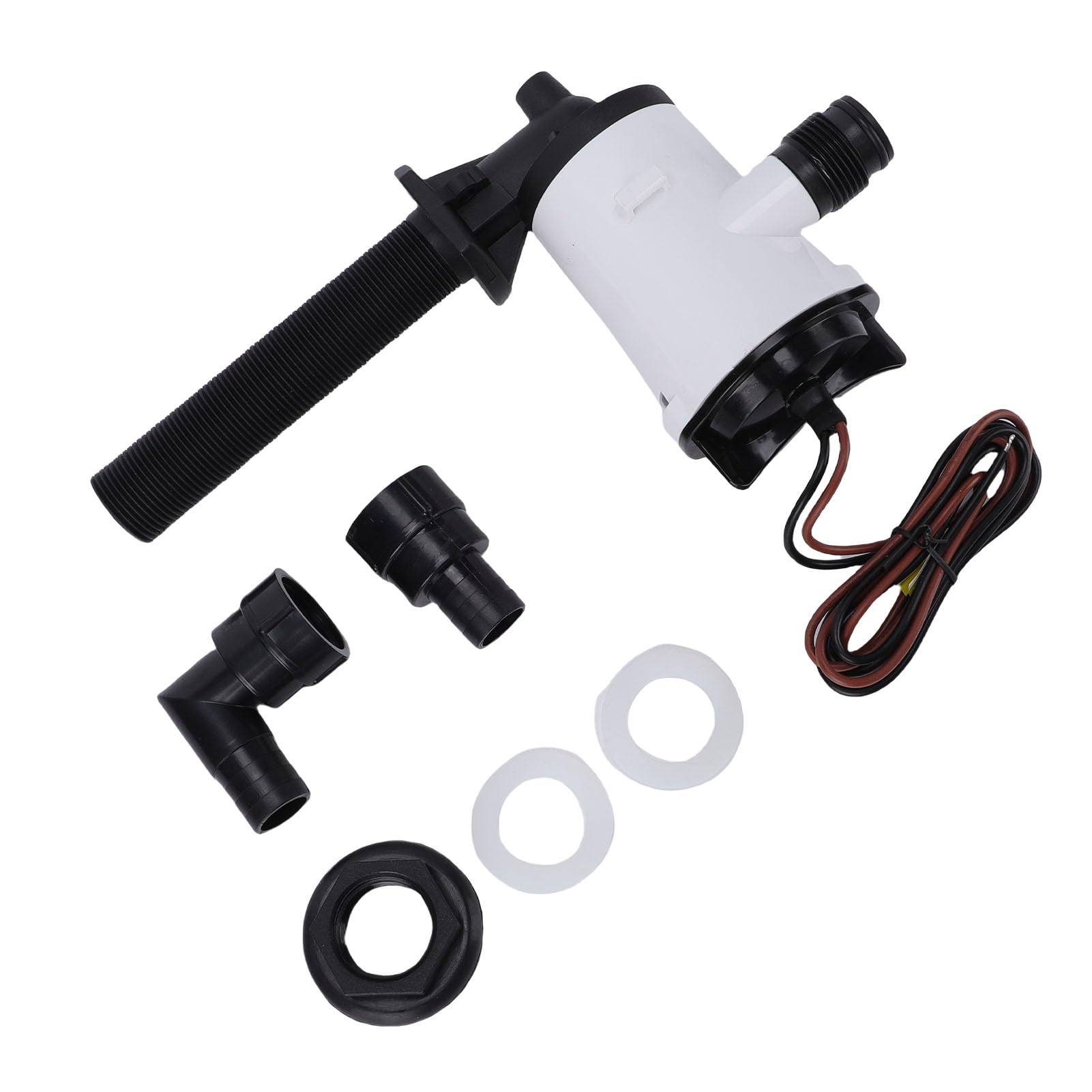 Pompa di Sentina Sommergibile Pompa Ad Acqua Sommergibile DC 800GPH ABS Acciaio Inossidabile 4.0A con Tubo da 3/4 Pollici per Acquario per e Yacht Livewell Fish Tank (WHITE)