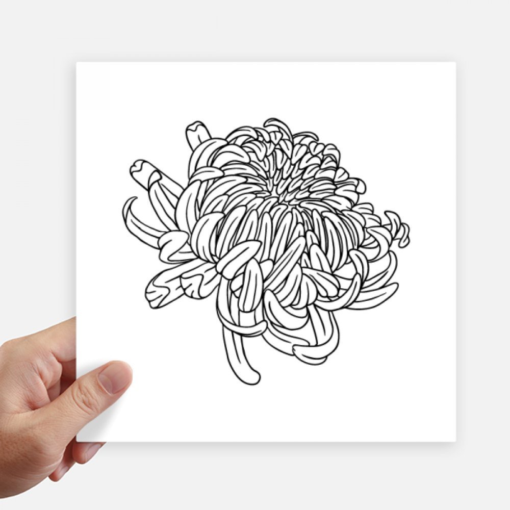 Stickers de planta crisantemo de 20cm x 20cm vinilos para portátiles paredes y motos 4 piezas