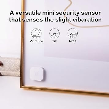Aqara Zigbee Vibration Sensor, Wireless Mini Glass Break Detector for Alarm System, Home Automation, Requires Aqara Hub (not 3rd-Party), Compatible with Apple HomeKit, Alexa, IFTTT, Home Assistant