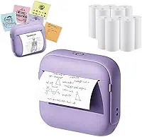 Mini Impressora Termica com 6 bobina de papel, Para Etiquetas Adesivas Sem Tinta Bluetooth Com USB Portatil Sem Fio Papel Termico