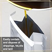 Vista 3 de 50 bolsas desechables de almacenamiento de grasa para tocino, bolsas para líquidos calientes, aceites para almacenamiento de grasa