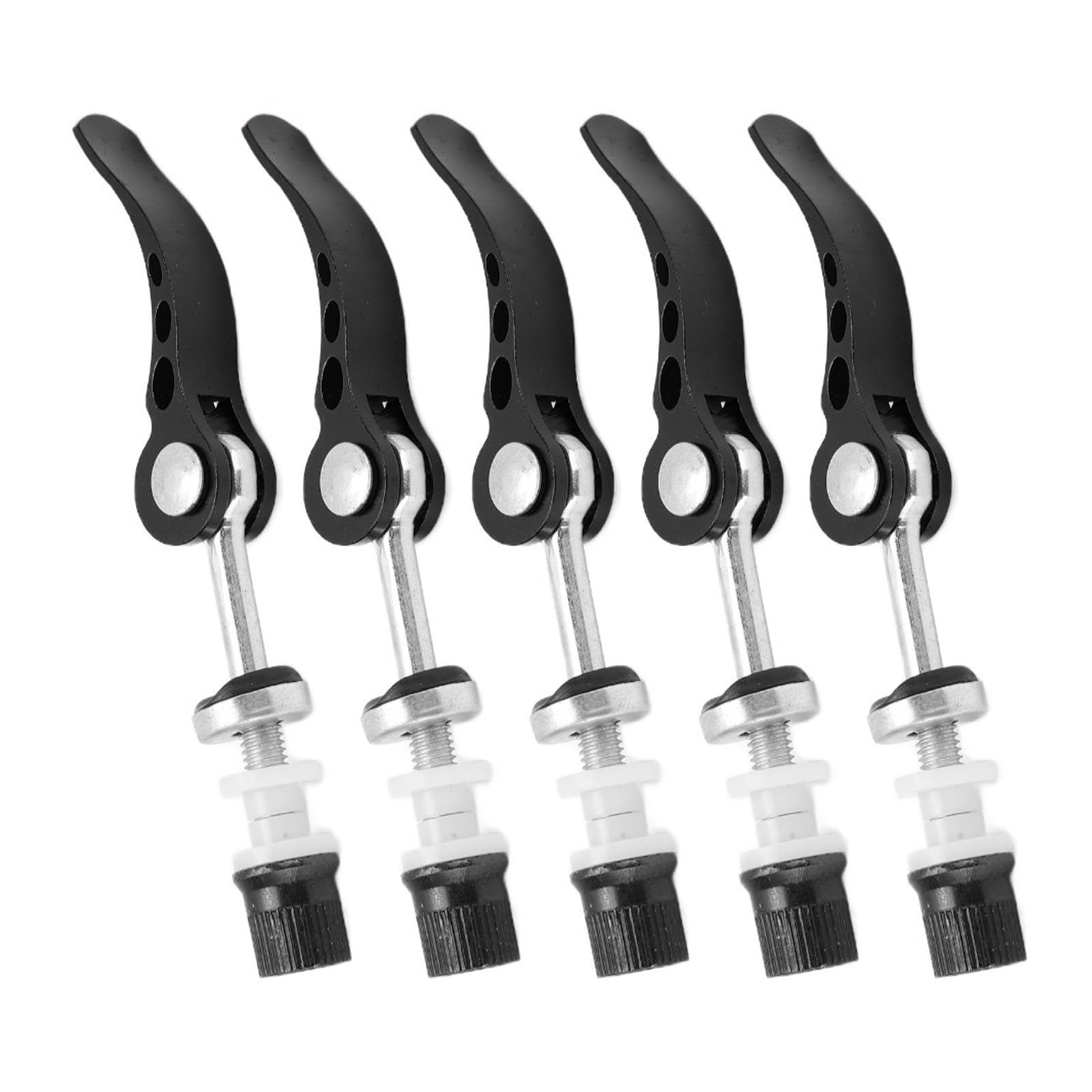 Zuvnik Black Bike Seat Post Clamp 5Pcs M6 × 65Mm Bike Seatpost Clamps Lightweight Portable Quick Release Clamp
