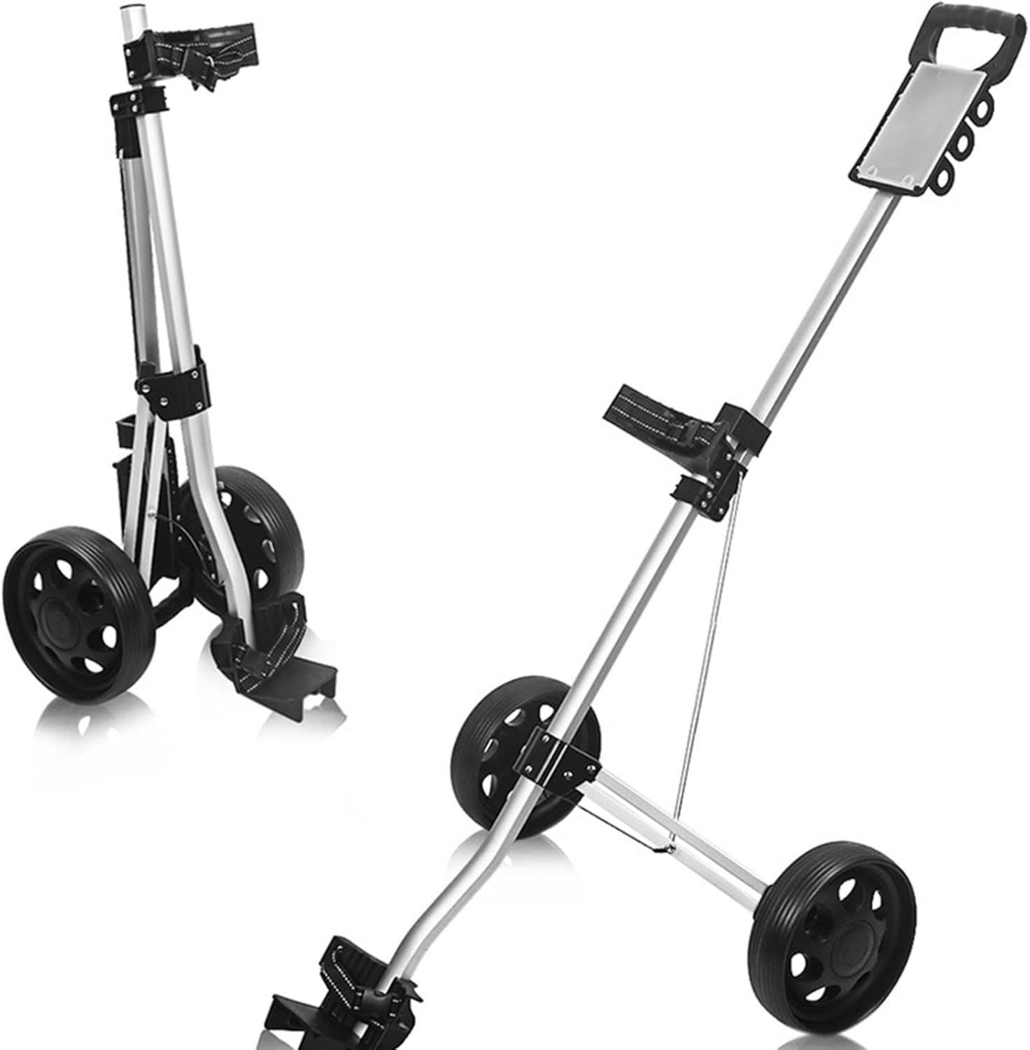 2-Wheel Aluminum Golf Trolley, Foldable, Push-Pull, Easy