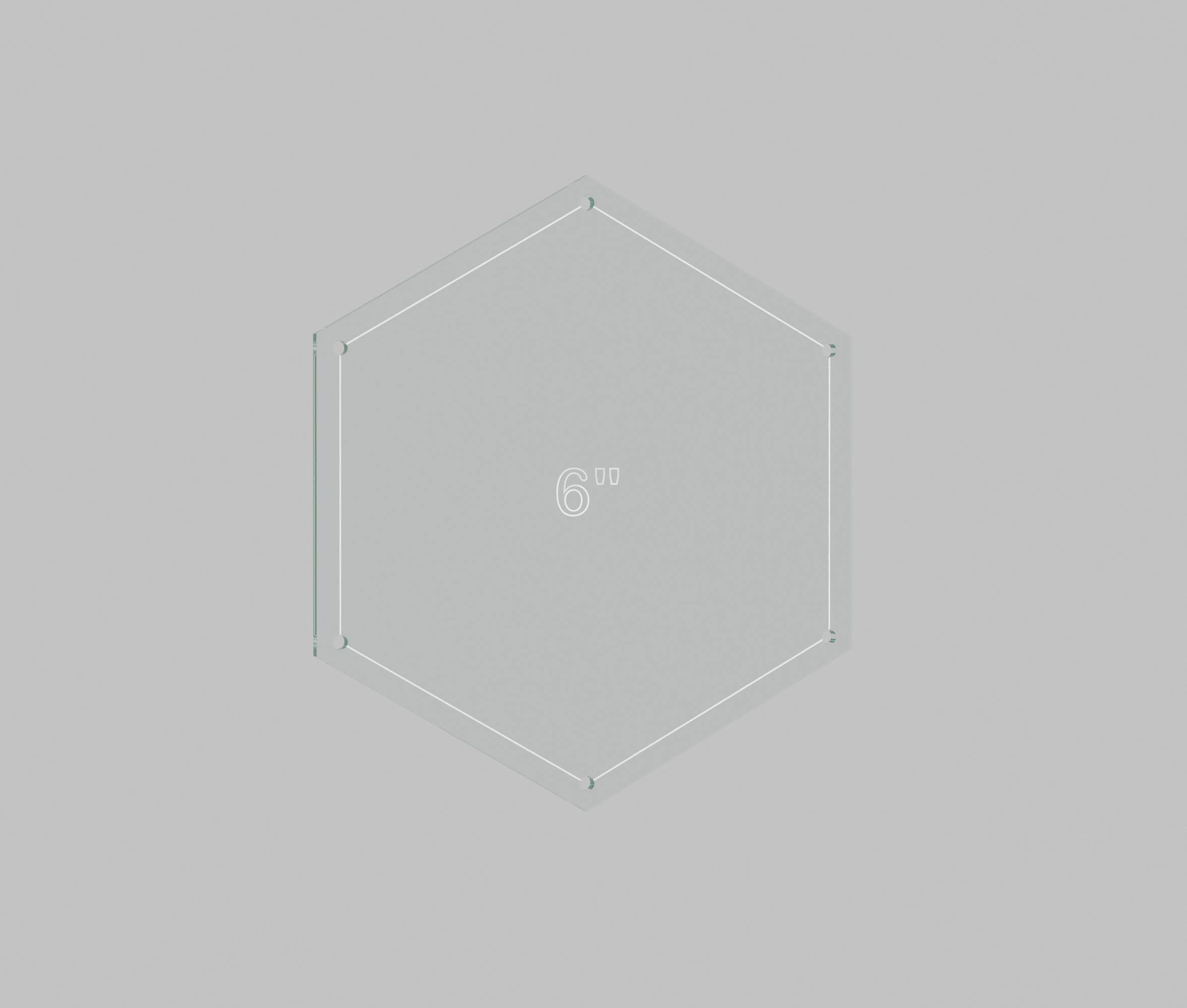 LaserThing Hexagon Quilting Template Set 6"