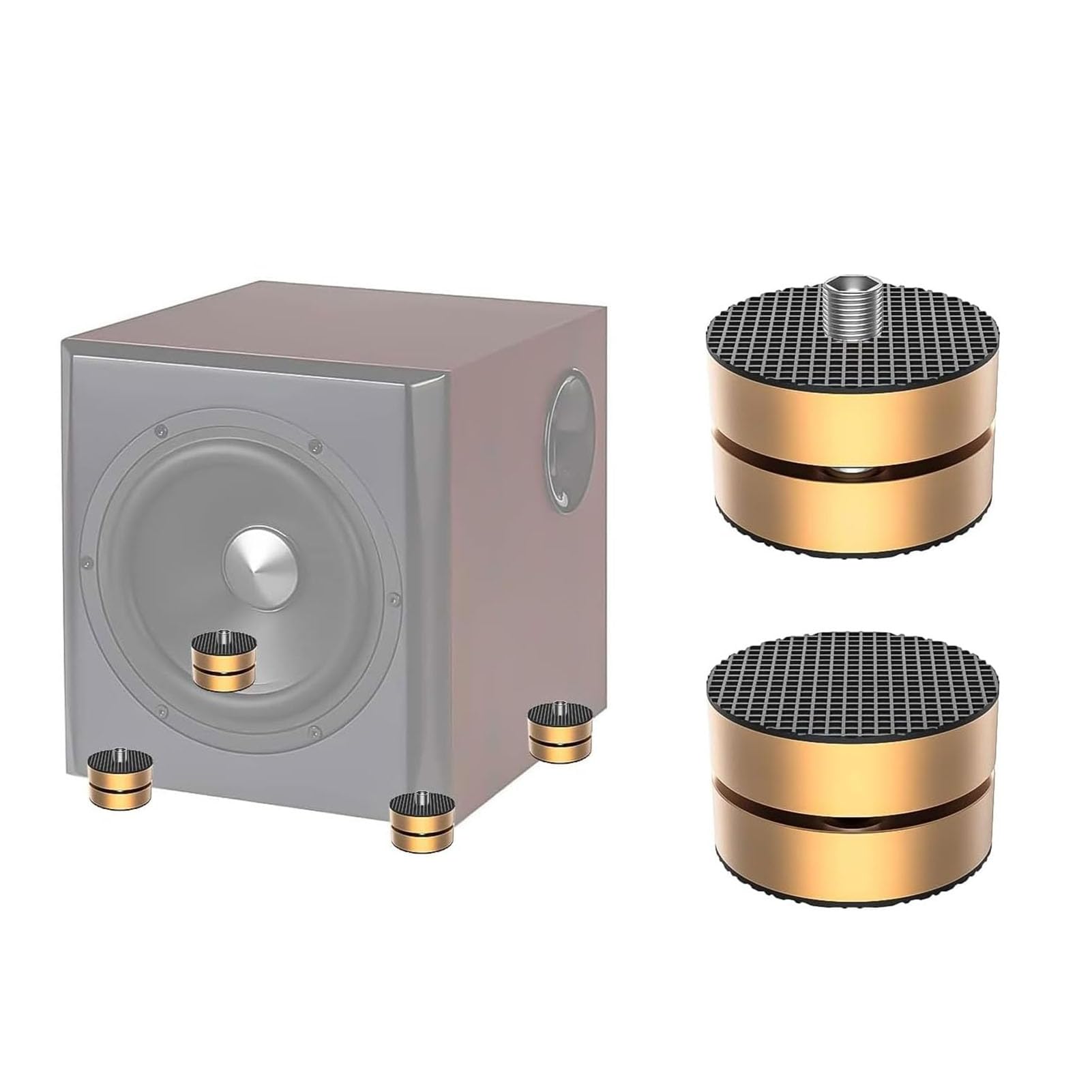 Głośnikowe Nóżki Antywibracyjne, 39x24mm Stop Aluminium (IF4023G
