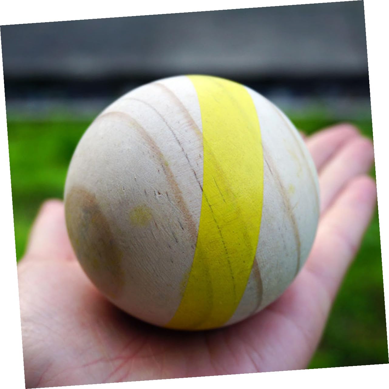 UPKOCH Bocce en Plein Air en Bois Massif 7pcs Surface Lisse sans Bavure Ambiance Estivale Lors des Fêtes d'anniversaire la Plage Couleur Aléatoire