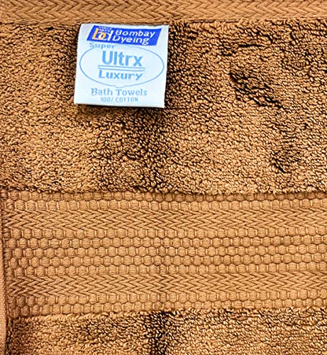 Image of Bombay Dyeing Ultra Large Bath Towel - 650 GSM Extra Soft 100% Cotton, Brown (75x150 cm)
