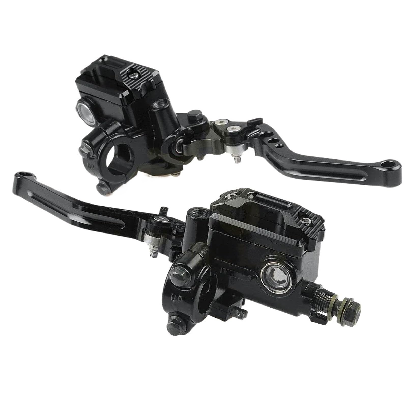 Aiolglkpow Black For 7/8" 22 Mm Motorcycle Handlebar Master Cylinder Levers Handle Hydraulic Brake Pump Clutch Handlebar Brake Clutch Lever(Black)