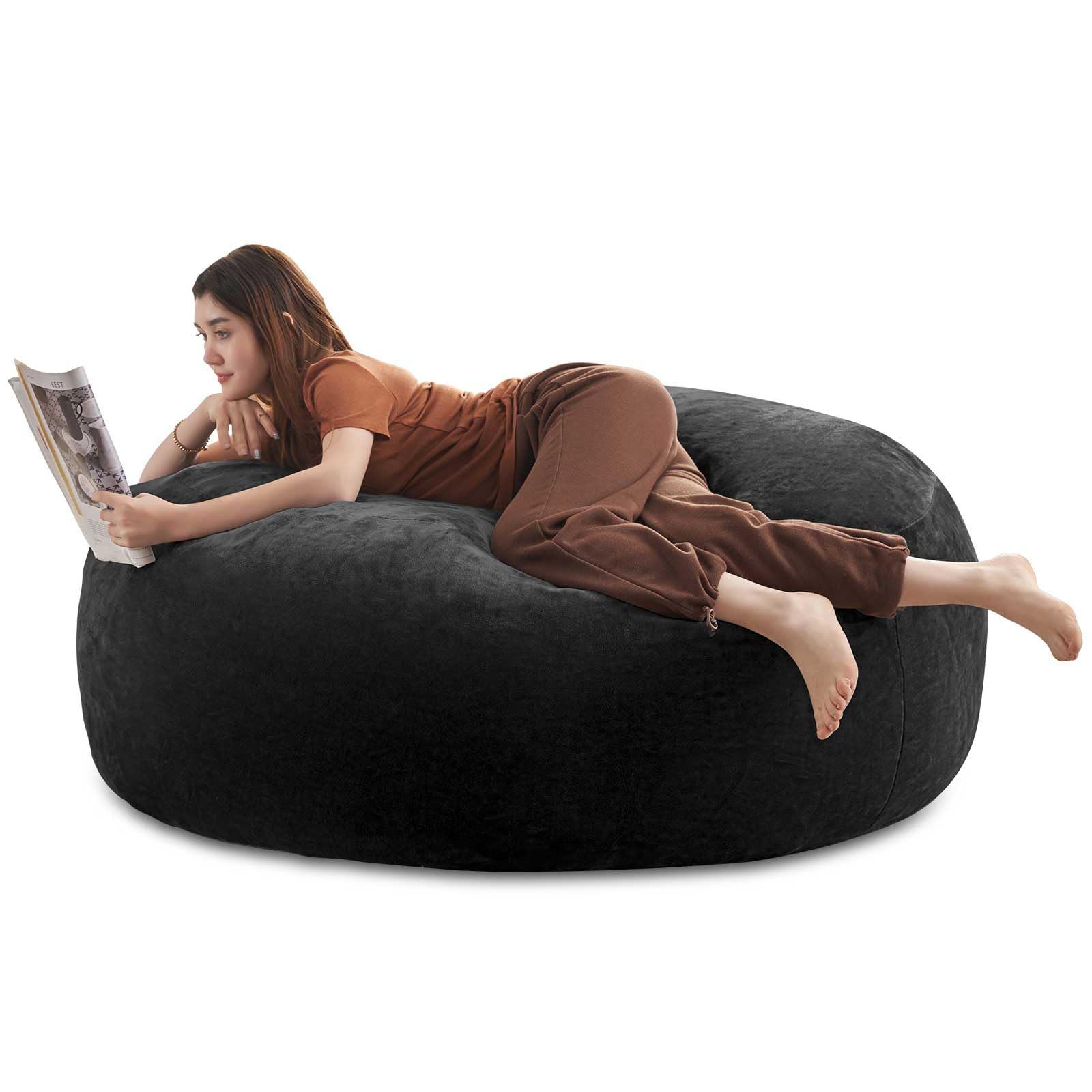 Big Bean Bag Chairs for Adults，Bean Bag Chair with Filler，Memory Foam Chair，Removable and Washable Flannel Cover, Giant Bean Bag, Suitable for Living