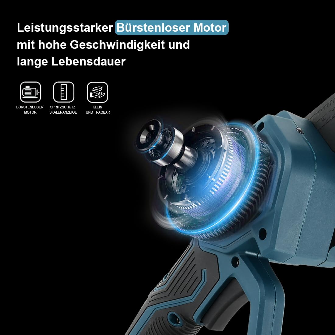6 zoll Mini Kettensäge Kompatibel mit Bosch 18V Batterie Bürstenlose Elektro Säge zum Schneiden von Baumbeschneidung Holzschneiden Gartenarbeit (ohne Akku)