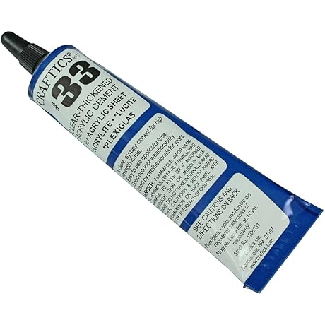 Craftics #33 Thick Acrylic Cement - High-Strength Plexiglass Glue