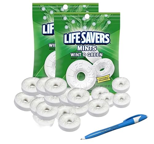 LIFESAVERS (Winto -O - Mint) | LifeSavers Mentas duras para el aliento y sabor refrescante | LifeSaver con sabor envuelto individualmente