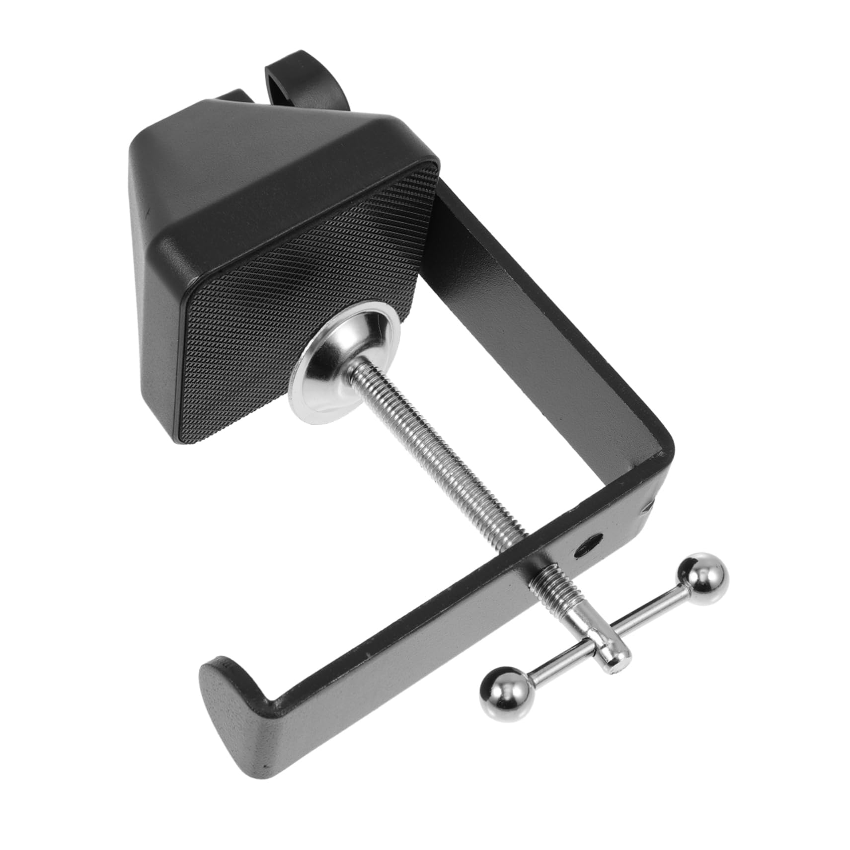 BESPORTBLE 1Pc Heavy Duty Microphone Stand Holder Clamp Sturdy Iron Base for Secure Mounting for Studios Broadcasts and Home Use Compatible with Microphones Black