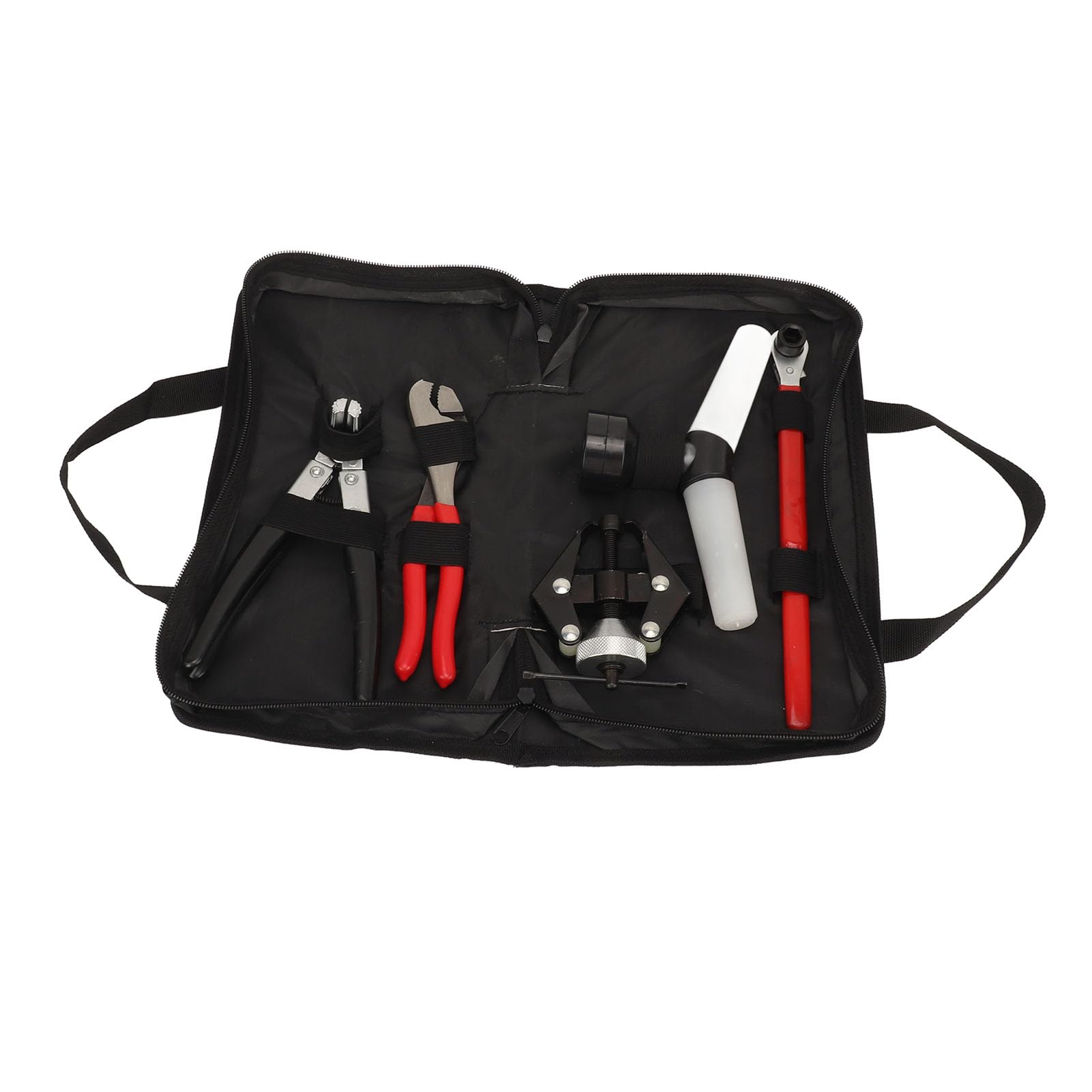 6PCS Battery Service Tool Kit Battery Terminal Lifter Pliers Spreader Brush with Storage Bag for Car Maintenance