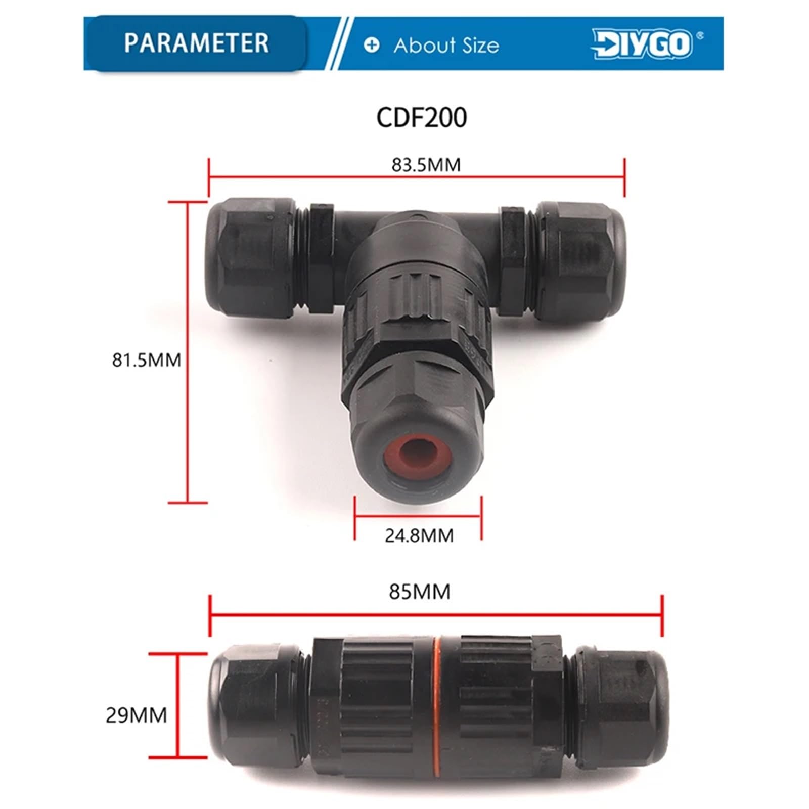 Connettore a forma di I/T 2/3/5 pin connettori per cavi a vite rapida per connessione a morsetti push-in 1 pezzo (vite 3P)