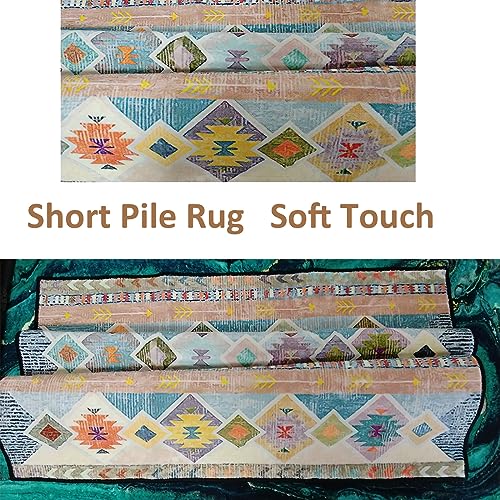 Tapis moderne à poils courts géométrique 0,9x1,5m lavable