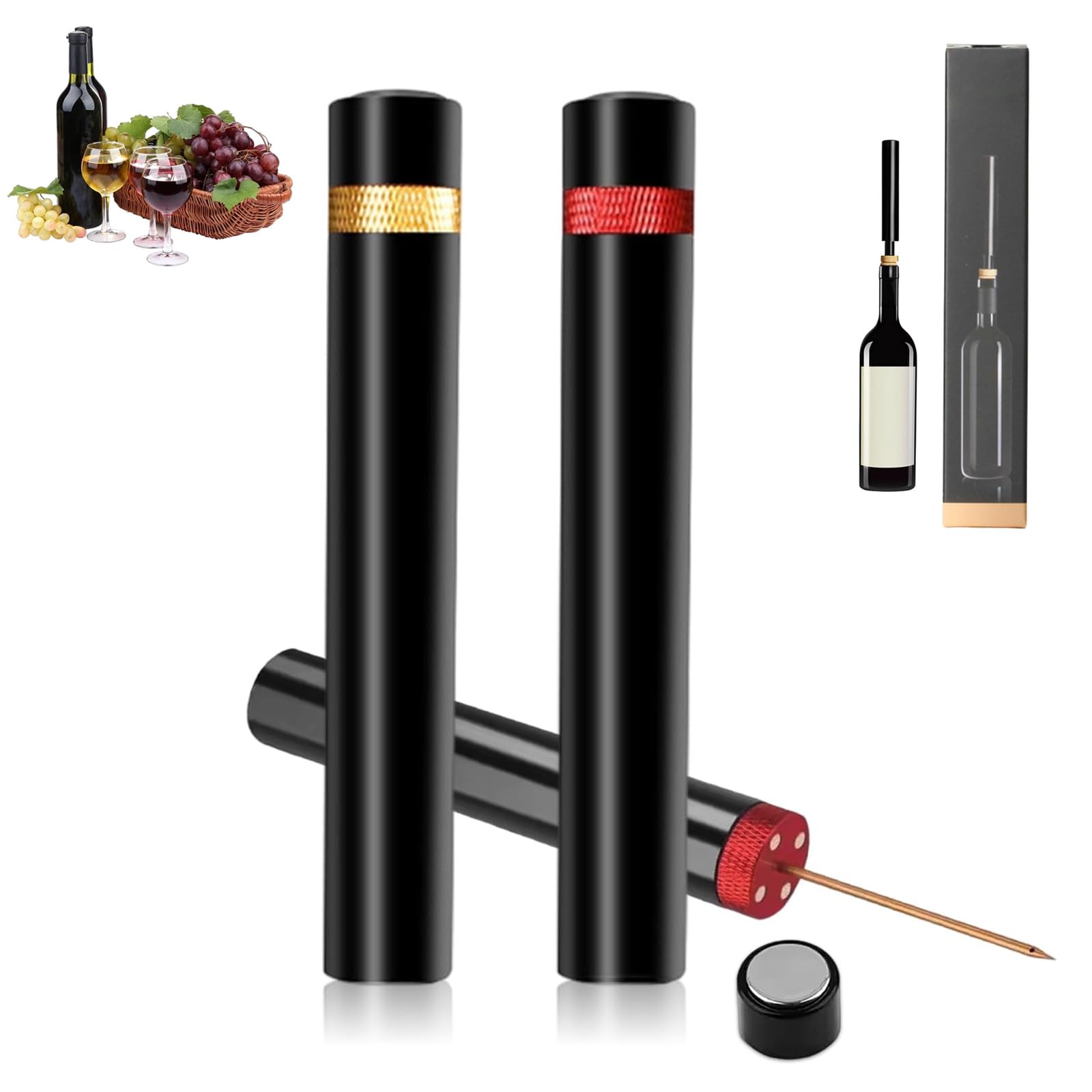 Ouvre bouteille tire bouchon pompe et bouchon de vin sous vide air