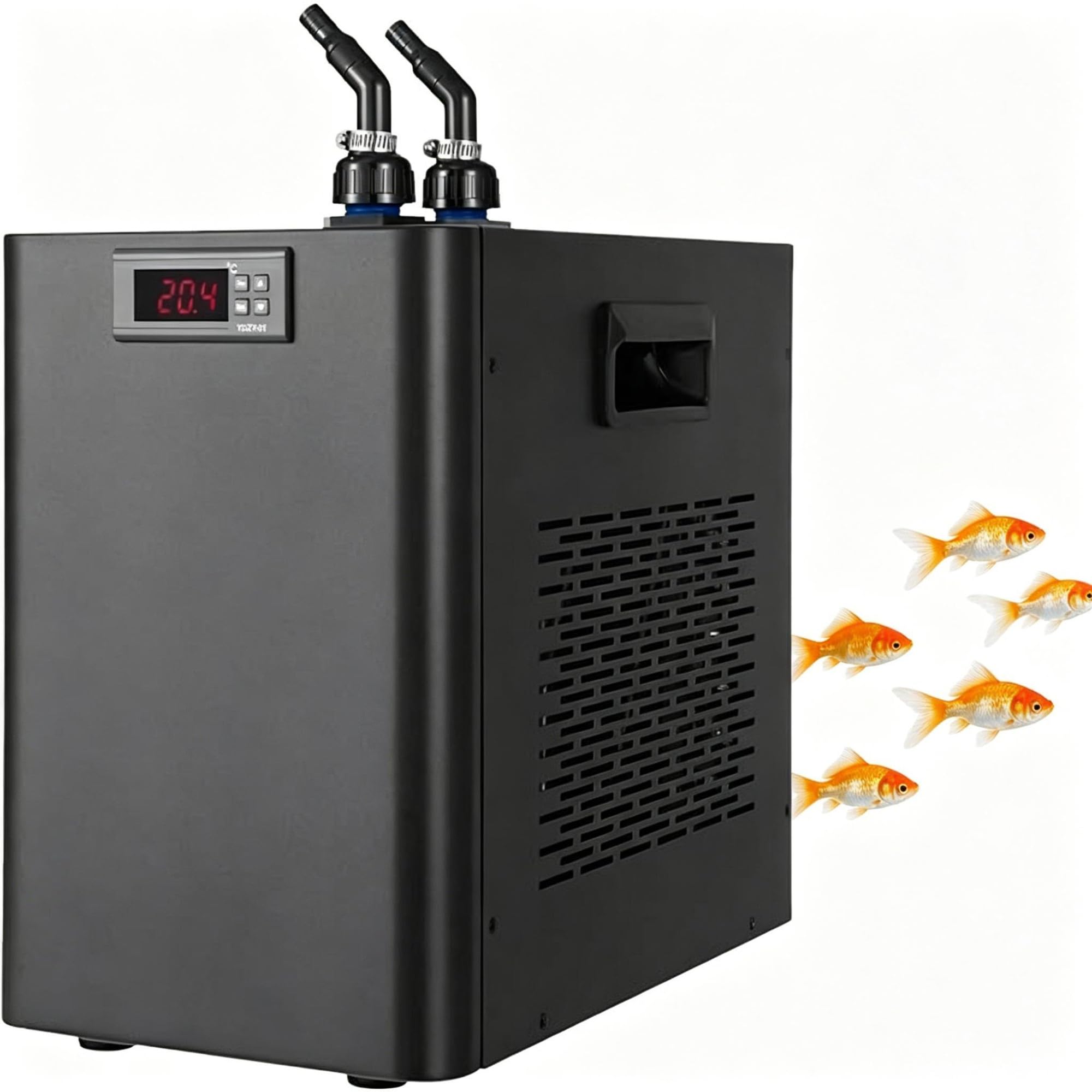Enfriador de Agua para Cultivo de 26.4/42.3/79.3 galones, Enfriador de Acuario de Alta Resistencia, Temperatura Ajustable de 5 a 40 °C, para Agua Dulce y Salada(100L(26gal))