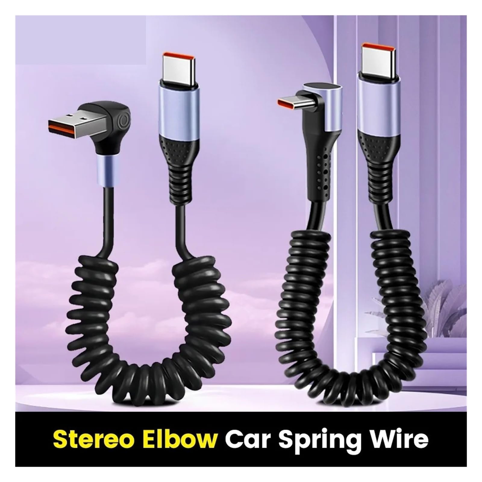 USB C Car 66 W Fast Charge Short Cable for iPhone for Xiaomi for Samsung (CC 66W 02)