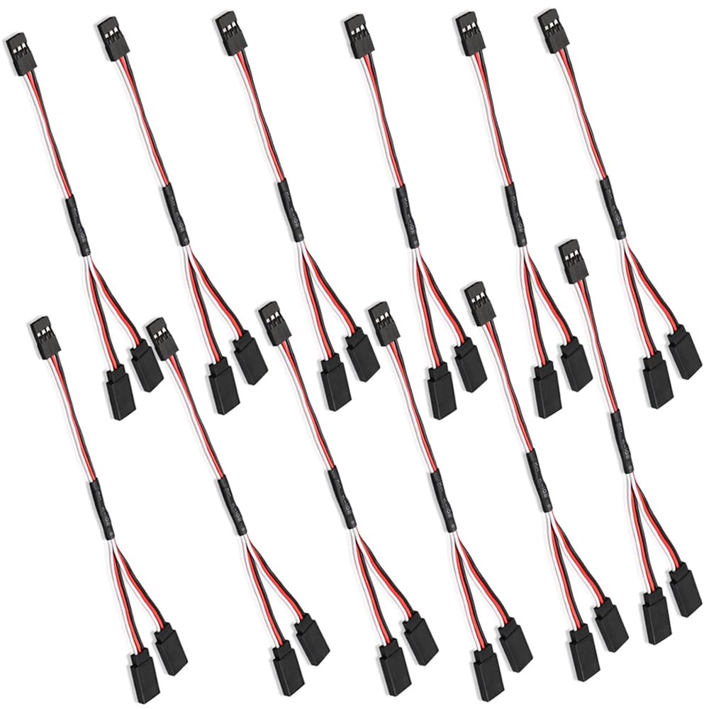 3Pin Wire Servo Cable 20cm 2pcs, Servo Extension Wire Cable for RC Car Servo Robot Mechanical Claw Servo, for LX-15D Servo Wire