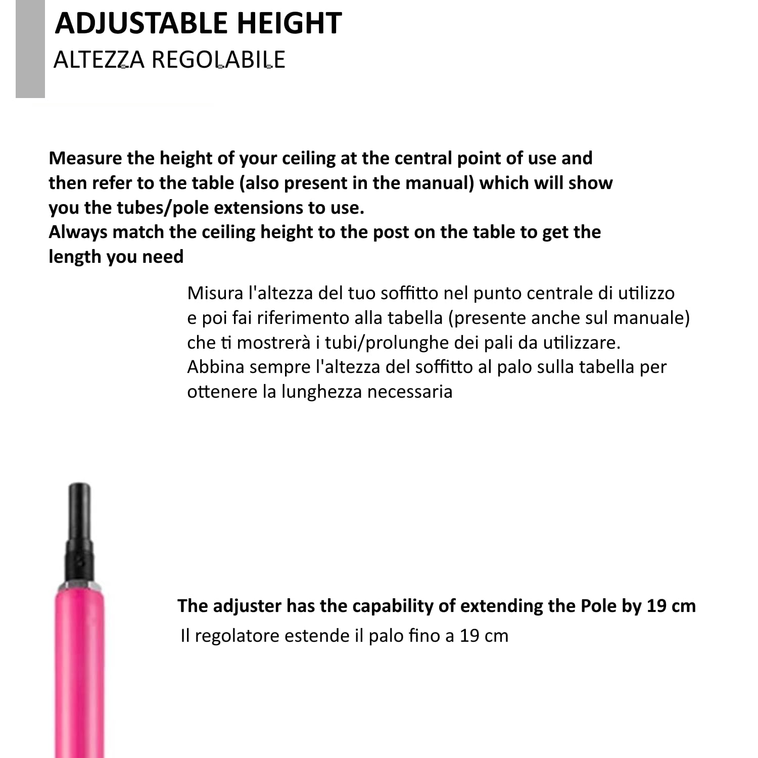 FFitness Palo Pole Dance in Acciaio con Rivestimento in Silicone Rosa 2 modalità Static e Spinning Dance Pole Kit Palo da Ballo Regolabile