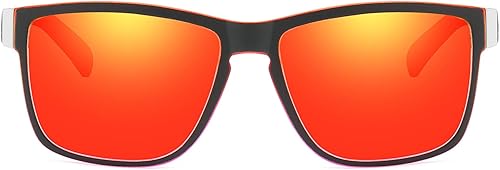 Vista 2 de DUBERY Gafas de sol polarizadas vintage para hombres y mujeres, gafas de sol cuadradas retro D518