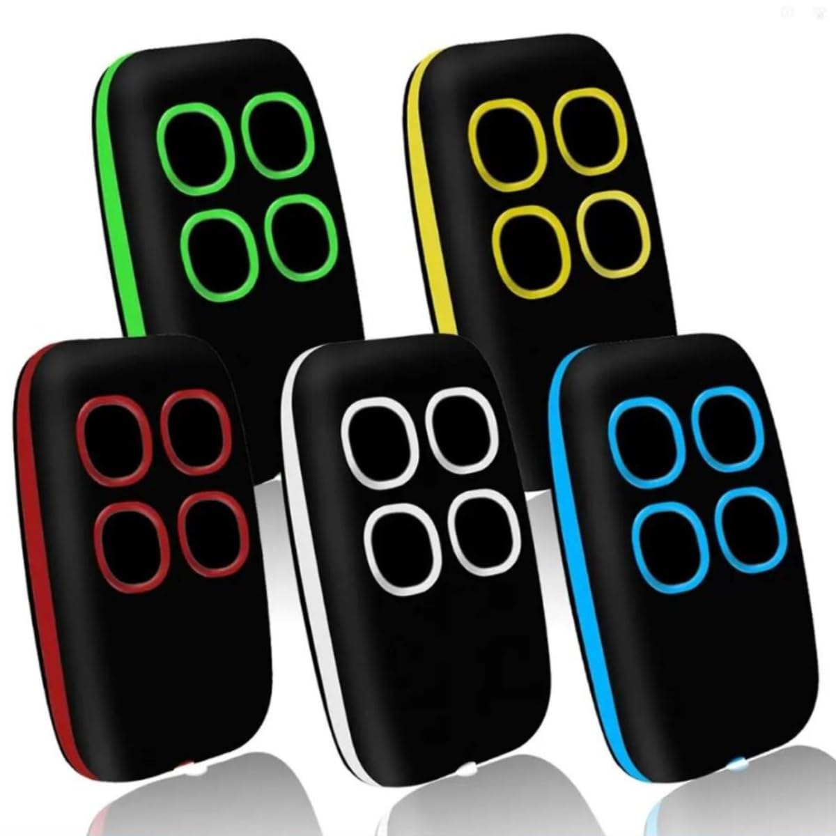 Telecomando Cancello Universali 4 in 1, Telecomando per Cancelli a Codice Fisso Universale 433 mhz - NO ROLLING CODE, Radiocomando Cancello programmabile, apricancello duplicatore programmabile Bianco